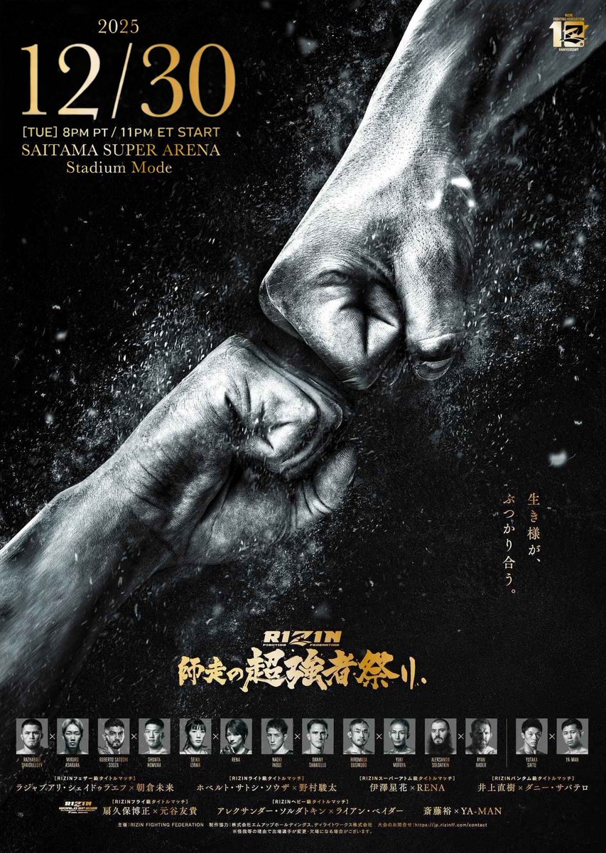 RIZIN 10TH ANNIVERSARY PHOTO BOOK 【公式通販】