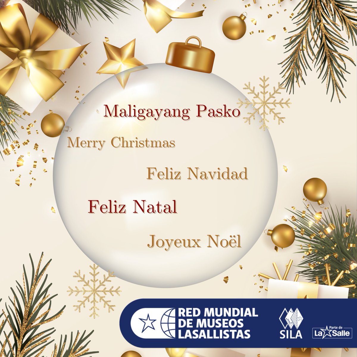 Desde la Red Mundial de Museos Lasallistas les deseamos una Navidad llena de paz, esperanza y fraternidad.

¡Feliz Navidad!