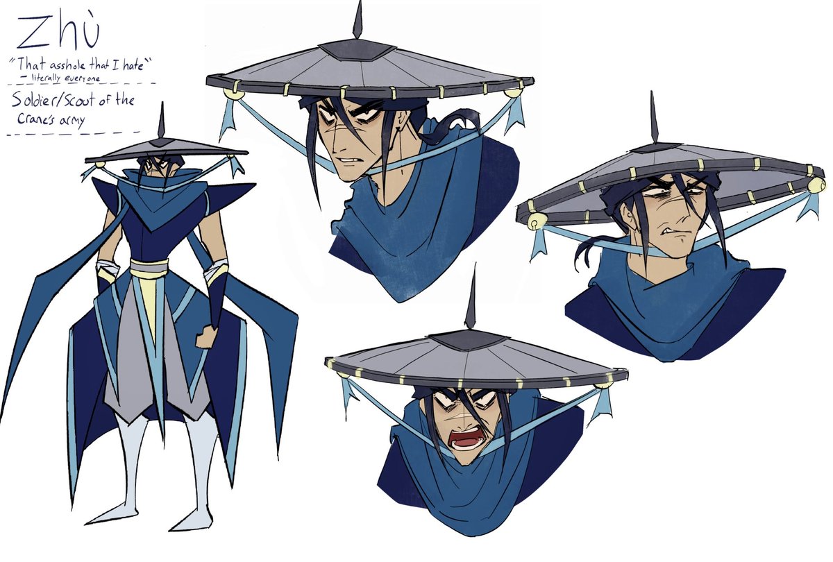 heh… new Zhù reference sheet!! He’s kinda handsome…#AmakiGang