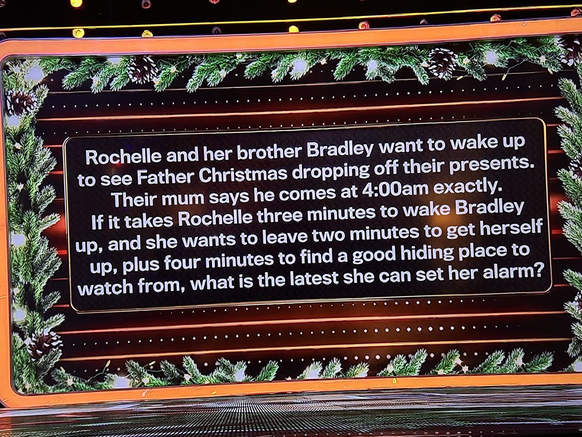 pubquiz60's tweet photo. #1percentclub is it not 3:54 ? She wakes,l up, takes two minutes to get ready. Takes 4 minutes to find her place to hide, and a minute in to that time she wakes up Bradley who joins her hiding ? https://t.co/3B1GBhfHVH