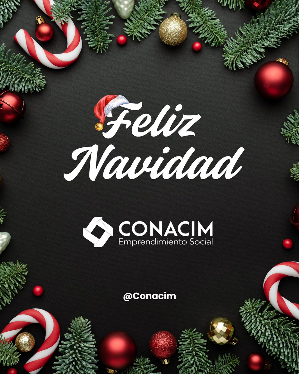 🎄¡FELIZ NAVIDAD!🎄

De parte de todo el equipo de #CONACIM, les enviamos nuestros mejores deseos para que estas fiestas decembrinas estén rodeadas de armonía y afecto junto a sus familias. 

Aprovechamos este momento para expresar nuestro más sincero reconocimiento a las