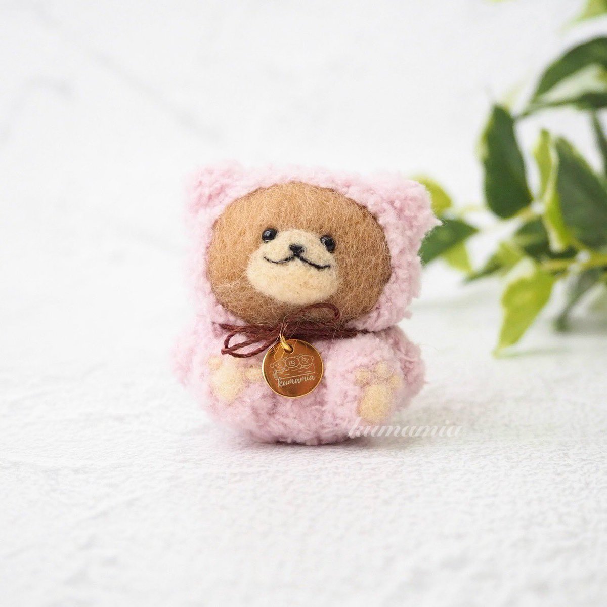【確認用】ピンクのおミミのくまさん✽羊毛フェルト 0_742e83b300bf36e3db3825ba5121