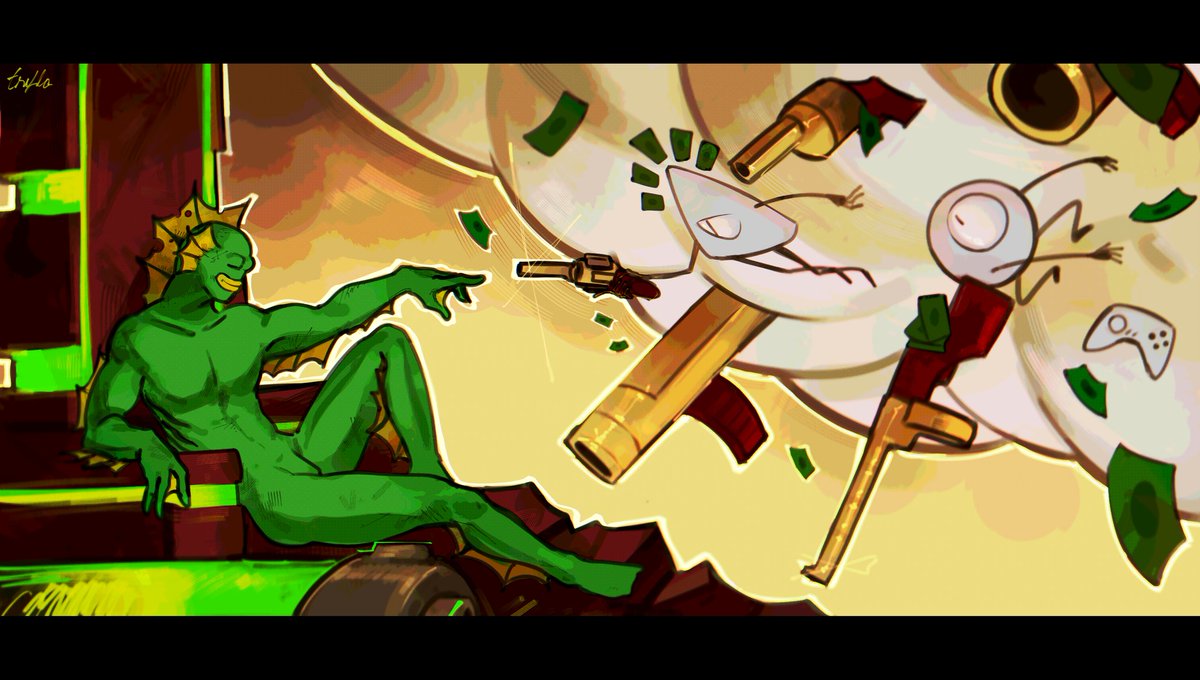 truffletrefla's tweet photo. "DA CREATION OF GOLDEN GUNZ" #nuclearthrone https://t.co/cFfHP1dciI