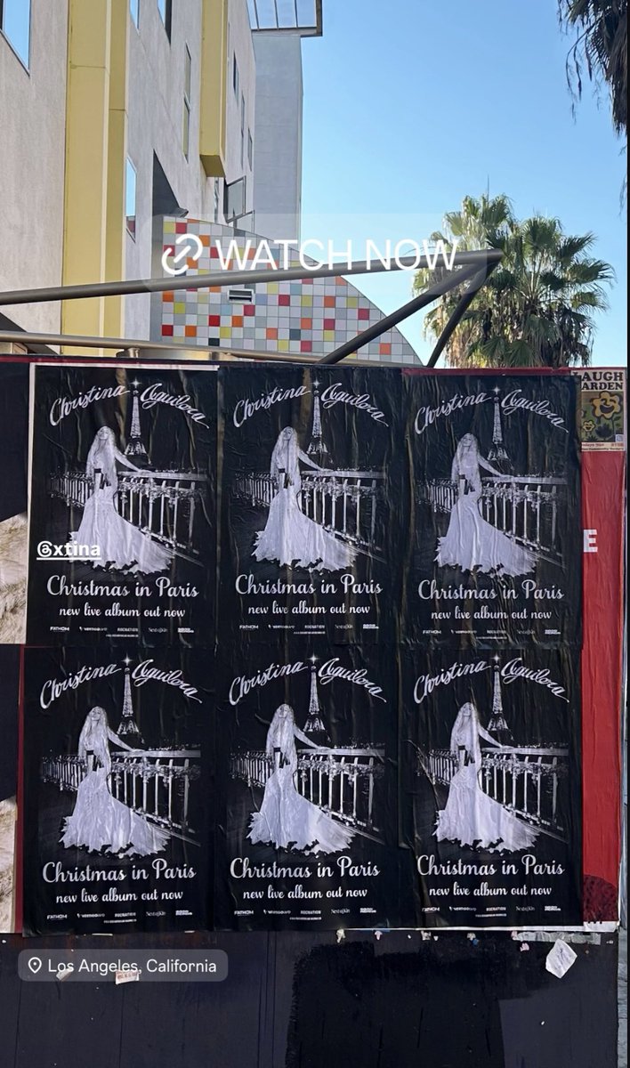 XtinaLoverr's tweet image. Christmas in Paris posters spotted in the streets of New York City and Los Angeles.
