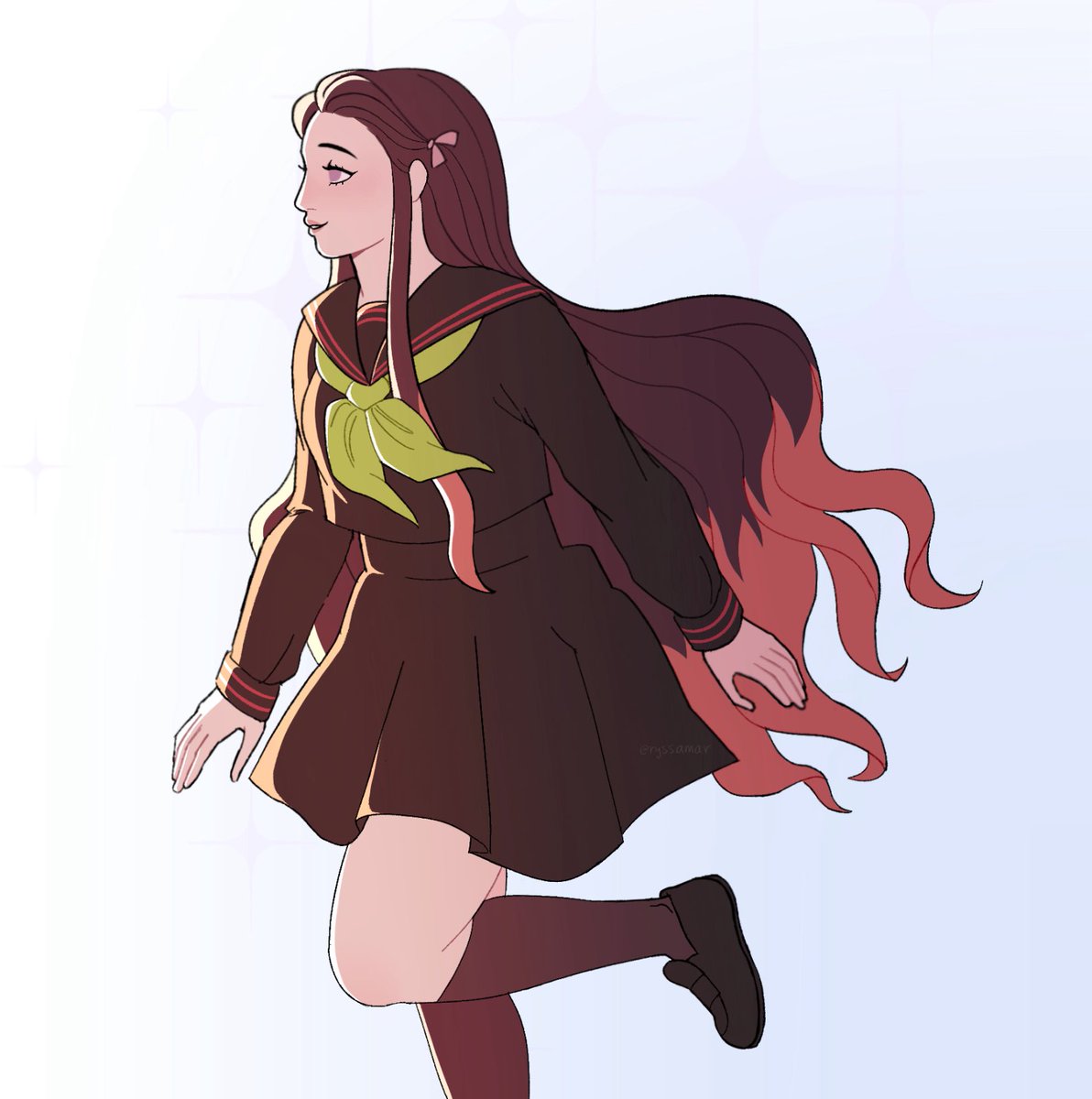 ryssamar's tweet photo. nezuko for kny seceret santa! for @kamad0s 🌸 https://t.co/BFogozjFeS