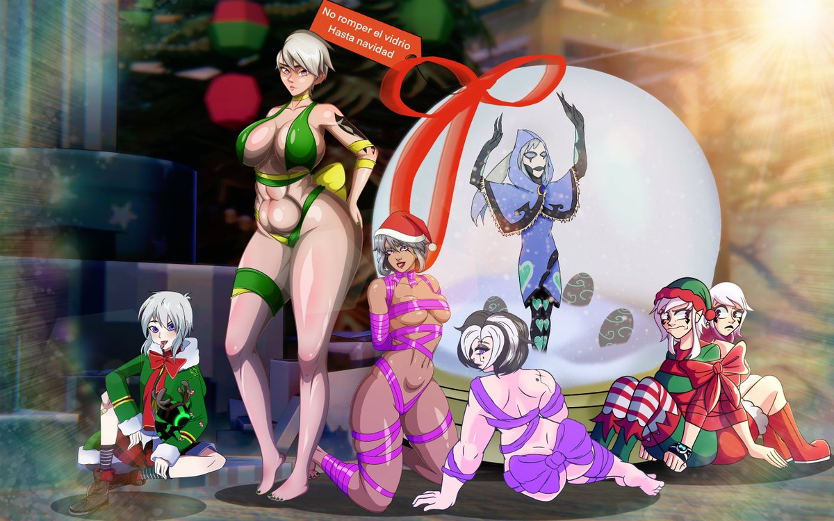 art_blackenergy's tweet image. Feliiiiz navidad, chicos!!!! 🎁🎁🎅 Santa se puso creativo esta ocacion!!!! 🥵🥵😏 

#charmcaster #ben10fanart #ArtistOnTwitter #fanart #Christmas  #witches