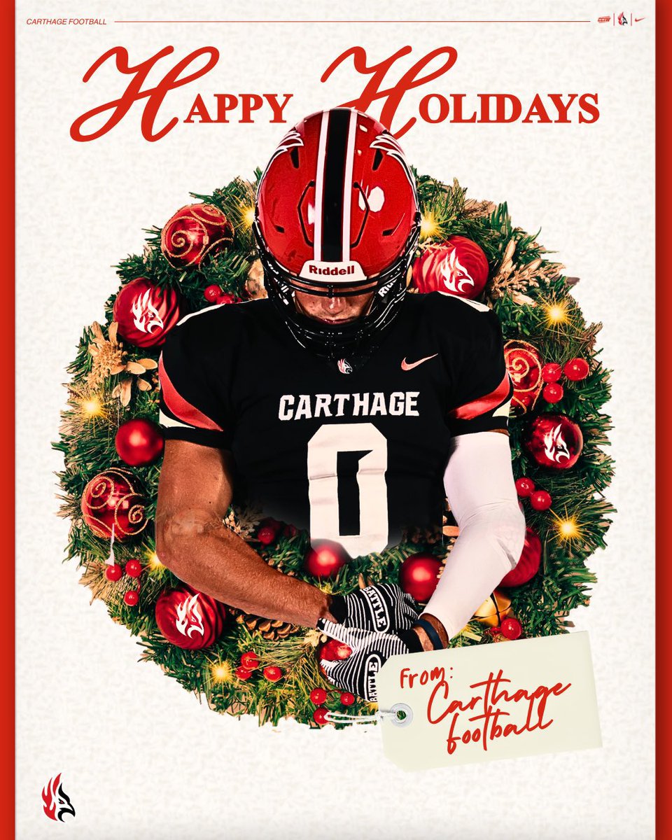 Thank you for the holiday wishes!!

<a href="/Coach_CWhite11/">Conner White</a> <a href="/Firebirds_FB/">Carthage College Football</a>