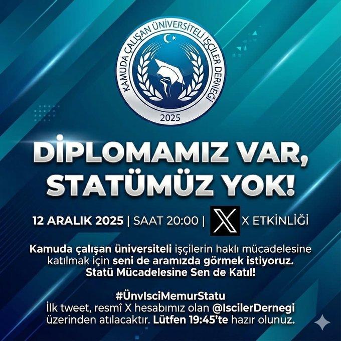 #KamuUnvIsciStatüTalebi