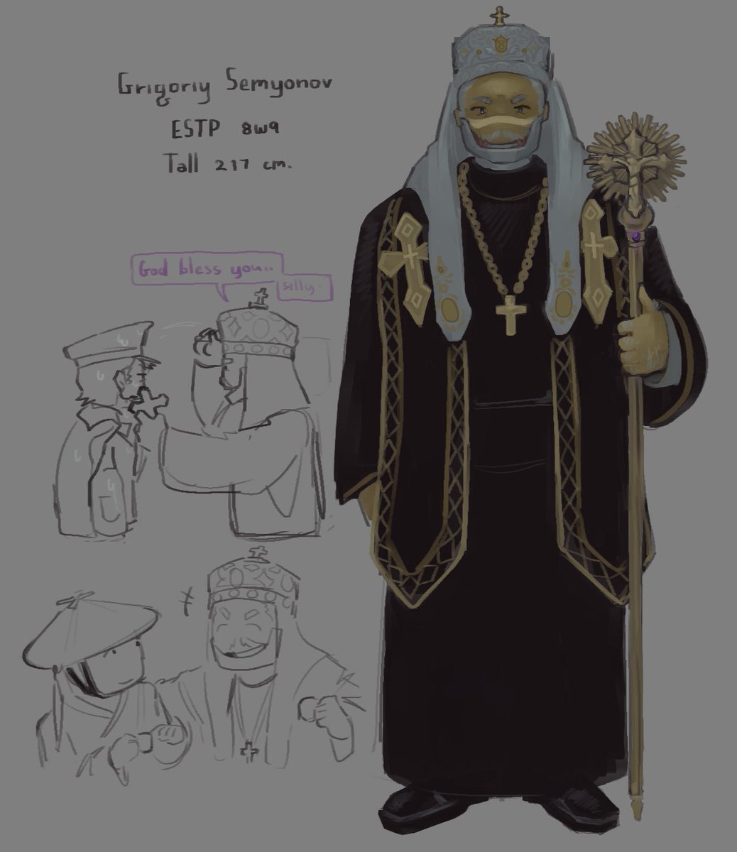CaligMaria's tweet photo. yea he is another DvN oc. baddie priest https://t.co/D5rQK6G7au