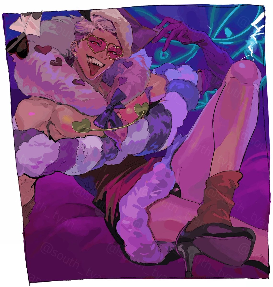 south_tyan's tweet image. #HazbinHotel #Valentino #voxval 
⚠️擬人化
🎅