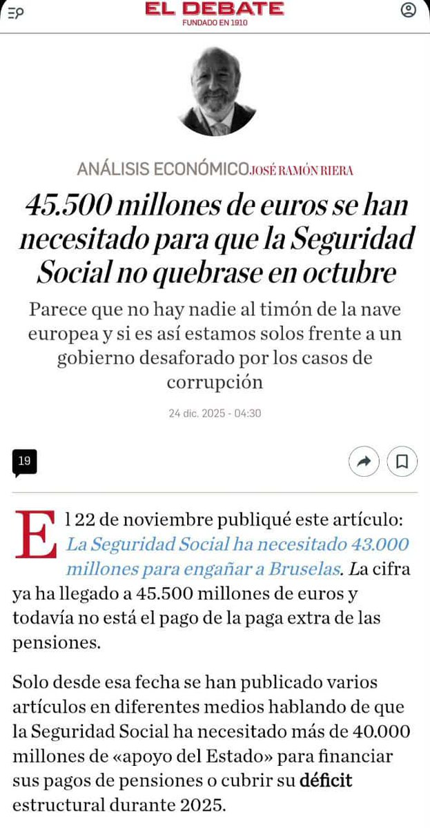 OTRO! DE ESTOS HAY CIENTOS. ESTE QUE LO CUENTA ES UN MEDIO AFIN A LA DIVISIÓN QUE EL SIONISMO Y LA NASONERIA ESTABLECE COMO "DERECHA", SI LO QUE SE PODRIA DENOMINAR SALVANDO EL REGIMEN DE FRANCO,   LOS TIPICOS SUBNORNALES QUE CREEN A ESTAS ALTURAS EN ESE JUEGO Y LO SIGUEN VOTANDO