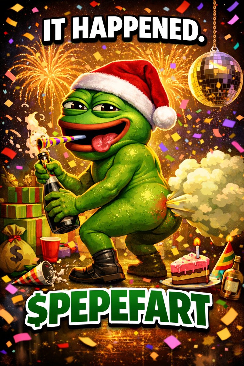 peppino1123's tweet photo. Pepefart is going to launch in 1 hour
Marry Christmas #pepe #fart #fartpepe #pepefart https://t.co/OP3pVfN5jq