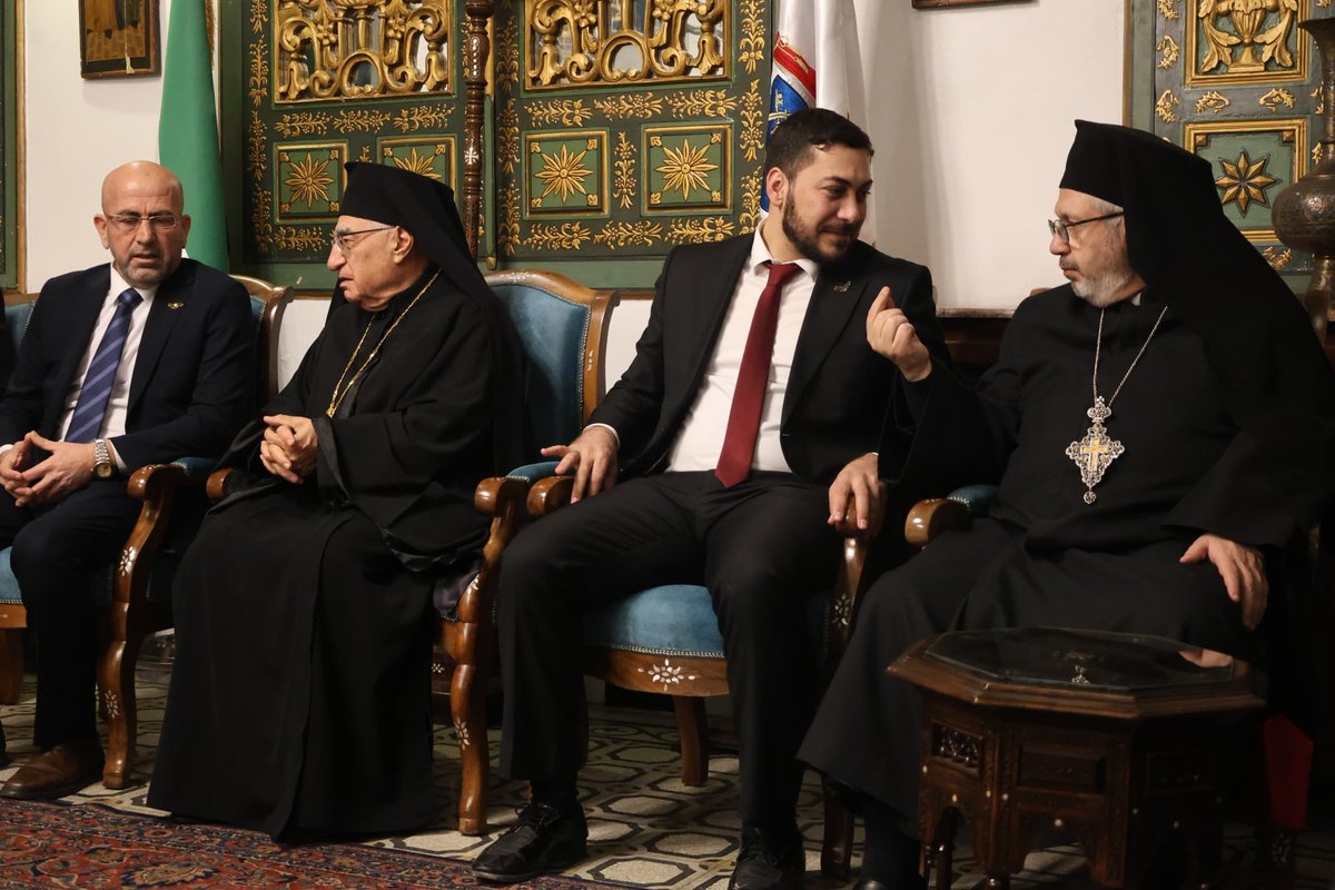 ahmad_touma1's tweet photo. خلال جولة رافقتُ فيها السيد عامر الشيخ محافظ ريف دمشق  والأستاذ أحمد الحسينات إلى عدد من الكنائس، وجدتُ في وجوه أبناء هذا الوطن تجسيداً حيّاً لعمق الانتماء وروح المحبة التي توحّدنا كسوريين.

لم تكن زيارتنا مجرد مرور أو حضور شكلي، بل رسالة واضحة تؤكد أن سوريا واحدة، وأن شعبها يقف صفاً واحداً، وأن الأمن الذي نعيشه اليوم في ريف دمشق هو ثمرة تضحيات غالية لا تُقدّر بثمن.

إنّ مسؤوليتنا اليوم أن نصون هذا المجتمع، وأن نواصل بناء وطن يحتضن جميع أبنائه… وطن لا يعرف الإقصاء، ولا يفرّق بين أحد من أهله.