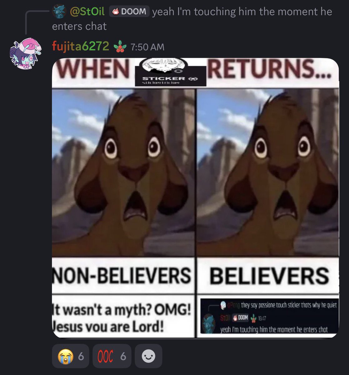 Out Of Context Passione Discord tweet media