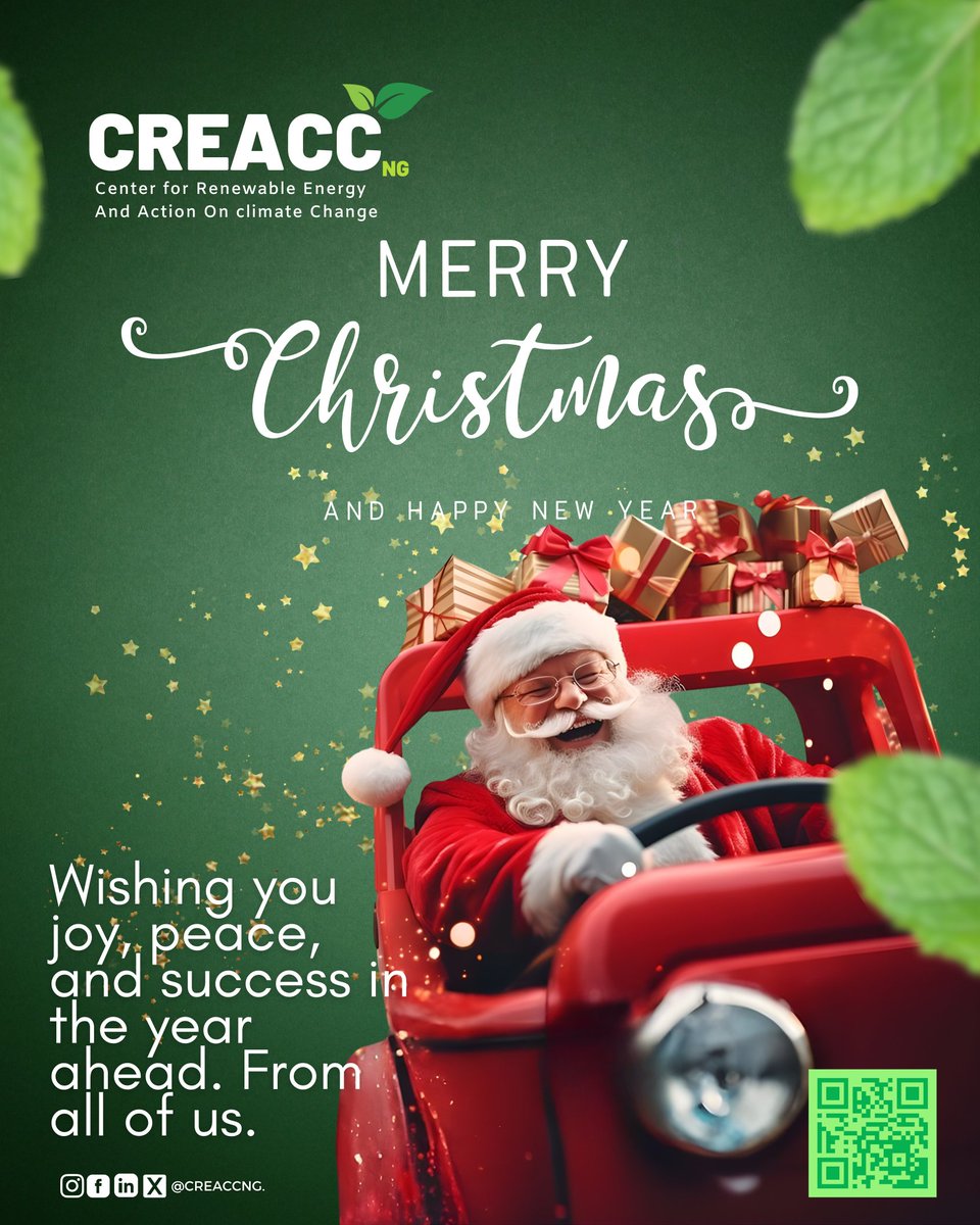 As we celebrate the joy of Christmas and the promise of a New Year, the team at <a href="/creaccng/">CREACC NG</a> extends our warmest gratitude to our partners, donors, and the incredible communities we serve across Nigeria.

#RenewableEnergy #ClimateAction #SustainableDevelopment #GreenEnergy #SDGs