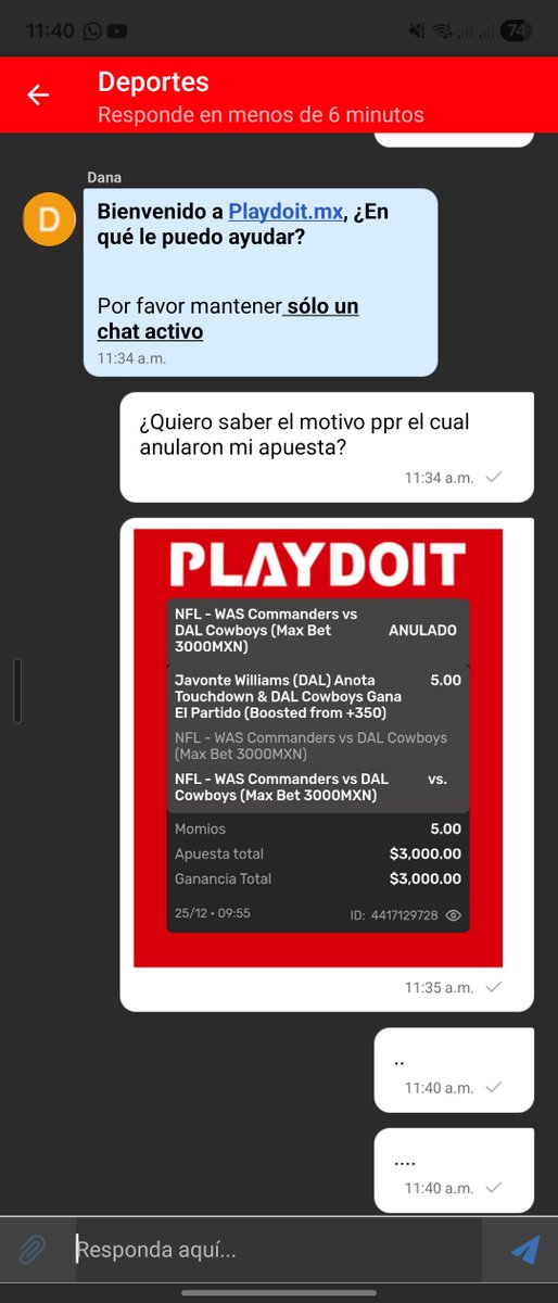 ebryan360's tweet photo. @playdoitmexico Ni para dar la cara en soporte. Es una porqueria. https://t.co/XuqwYva4gi