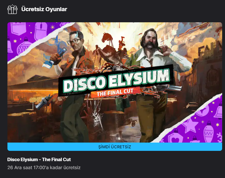 Son yılların en başarılı oyunlarından Disco Elysium - The Final Cut, bugün Epic Games Store'da ÜCRETSİZ!