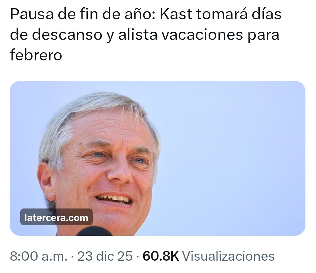 🚨 No se va a bajar el sueldo
🚨 No va a echar a los irregulares
🚨 Va a meter familiares al estado
🚨 No va a trabajar desde el 15
🚨 Los "cambios" ya no parten el 11 de marzo... 
Va a ser tan fácil ser oposición de este inútil
<a href="/ArrepentidosXKS/">Arrepentidos de Kast</a>