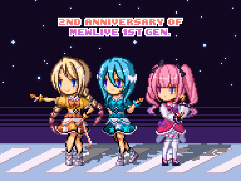 「月花ノ夜デビュー2周年!! おめでとうございます #プラネタりりか #ギャラリー」|NoenOenoEのイラスト