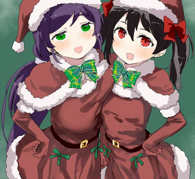 にこちゃんと希ちゃん(サンタ服) 