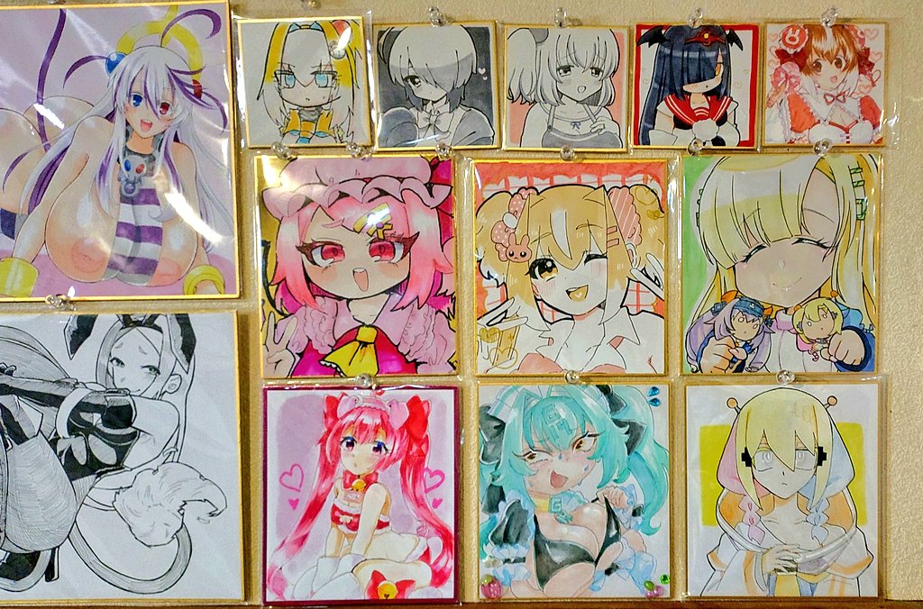 おつらいけどブリボム(チン勝ツ)の色紙で元気出す…😮 