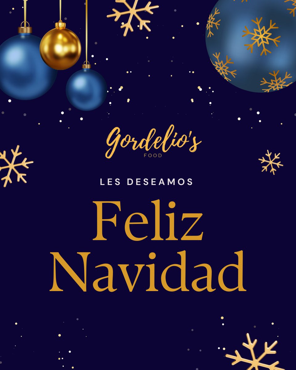 Feliz Navidad de parte de todo el equipo de Gordelios! En esta época tan especial, queremos agradecerles por elegirnos y permitirnos ser parte de sus momentos favoritos. Que su hogar se llene de alegría, amor y, por supuesto, mucho sabor. 

Gracias por todo! 👨🏻‍🍳❤️