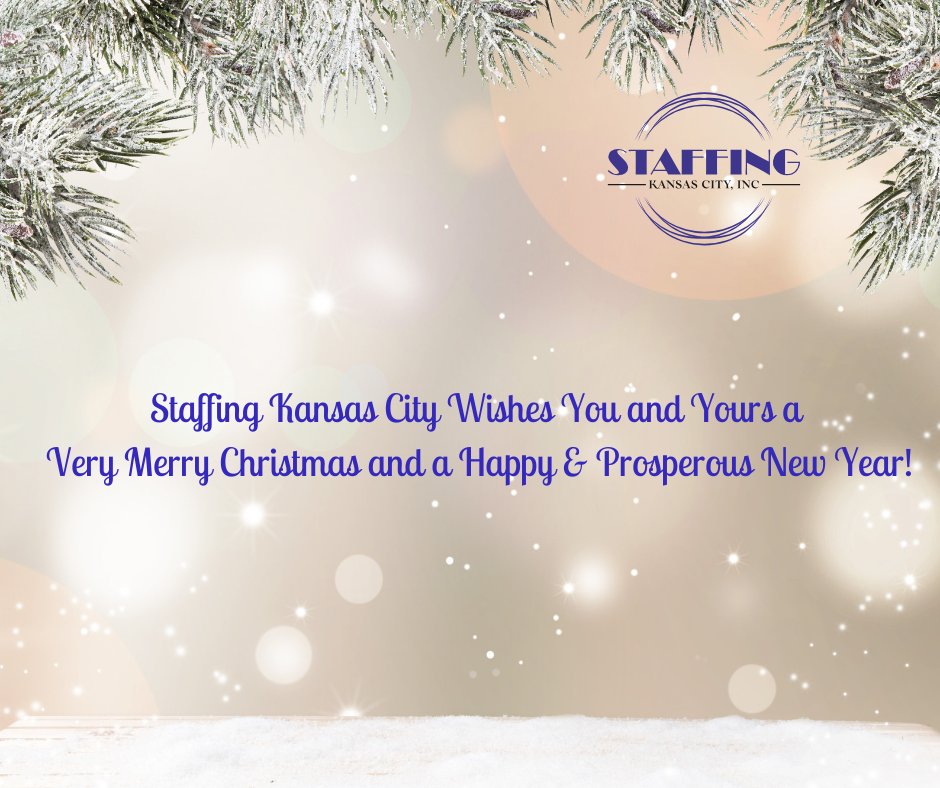 Merry Christmas from Staffing Kansas City!
May your season be filled with joy, your homes full of warmth, and may 2026 bring prosperity.
#staffingkc #MerryChristmas #HappyHanukkah