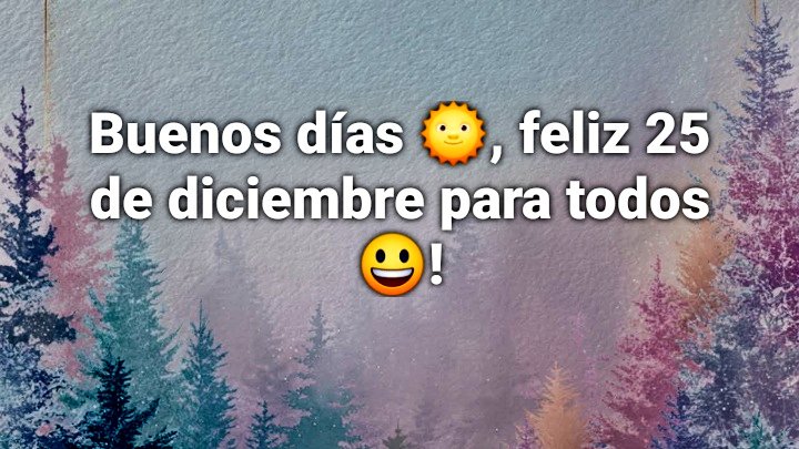 #BuenosDías feliz 25 de diciembre, abrazos!