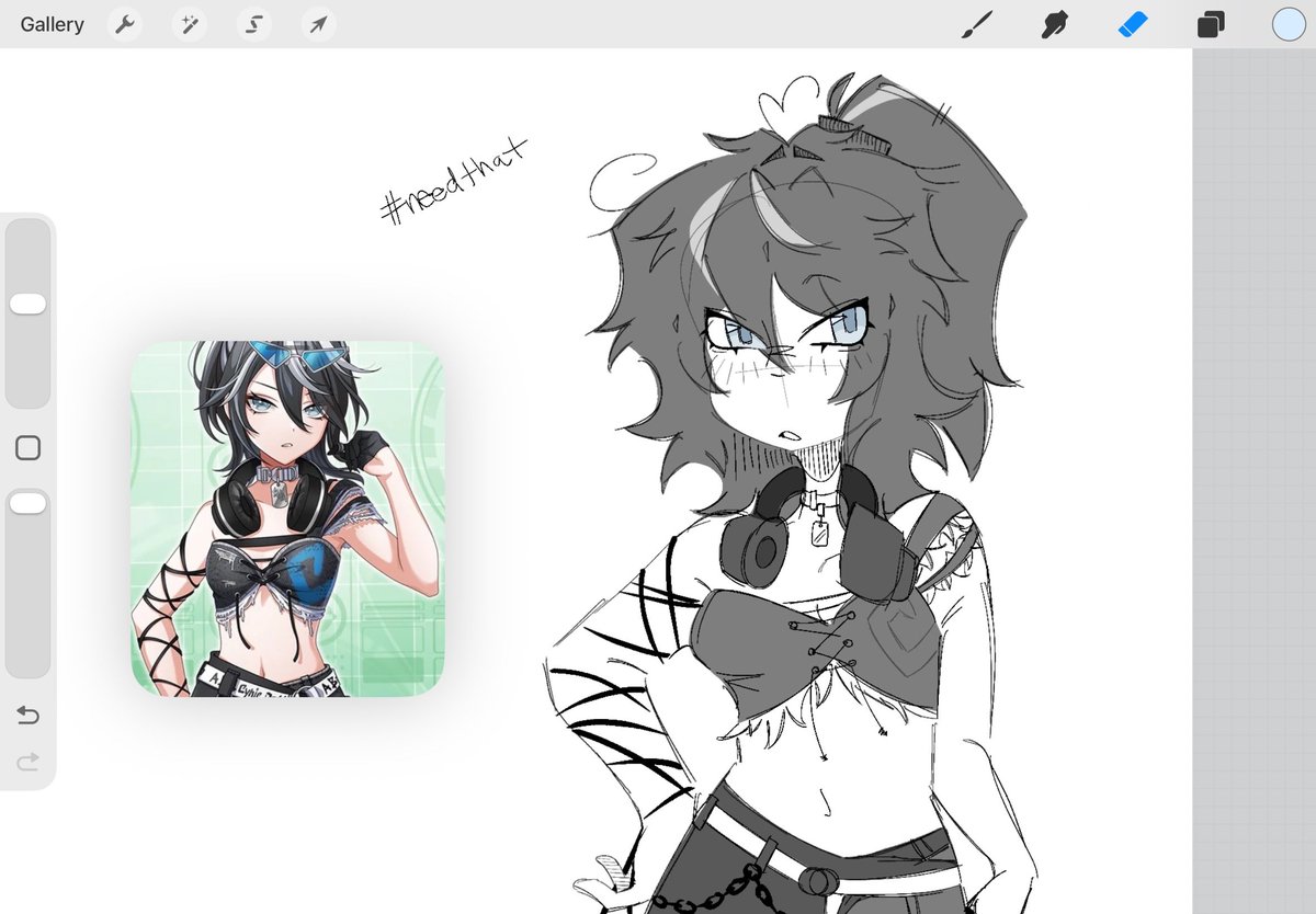 イラスト作成4 quick shika sketch for christmas #d4dj_fanillust #島津詩歌 #rkgk