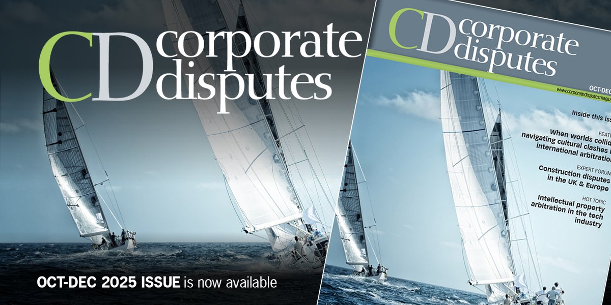 TSign-up to receive the latest issues of Corporate Disputes, available on all your devices with a click or a tap. It’s quick, easy and free, so sign-up now and stay informed: bit.ly/2RwyBWK 

#CorporateDisputes #DisputeResolution #Arbitration #Litigation
