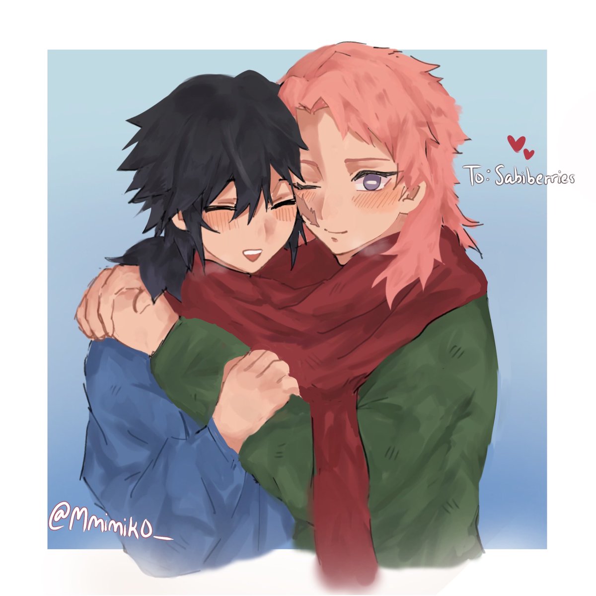 Mmimik0_'s tweet photo. Secret Santa gift for @sabiberries 💞sabigiyuu !! 

#kny #sabigiyuu

@knysecretsanta https://t.co/iZ47guwVER