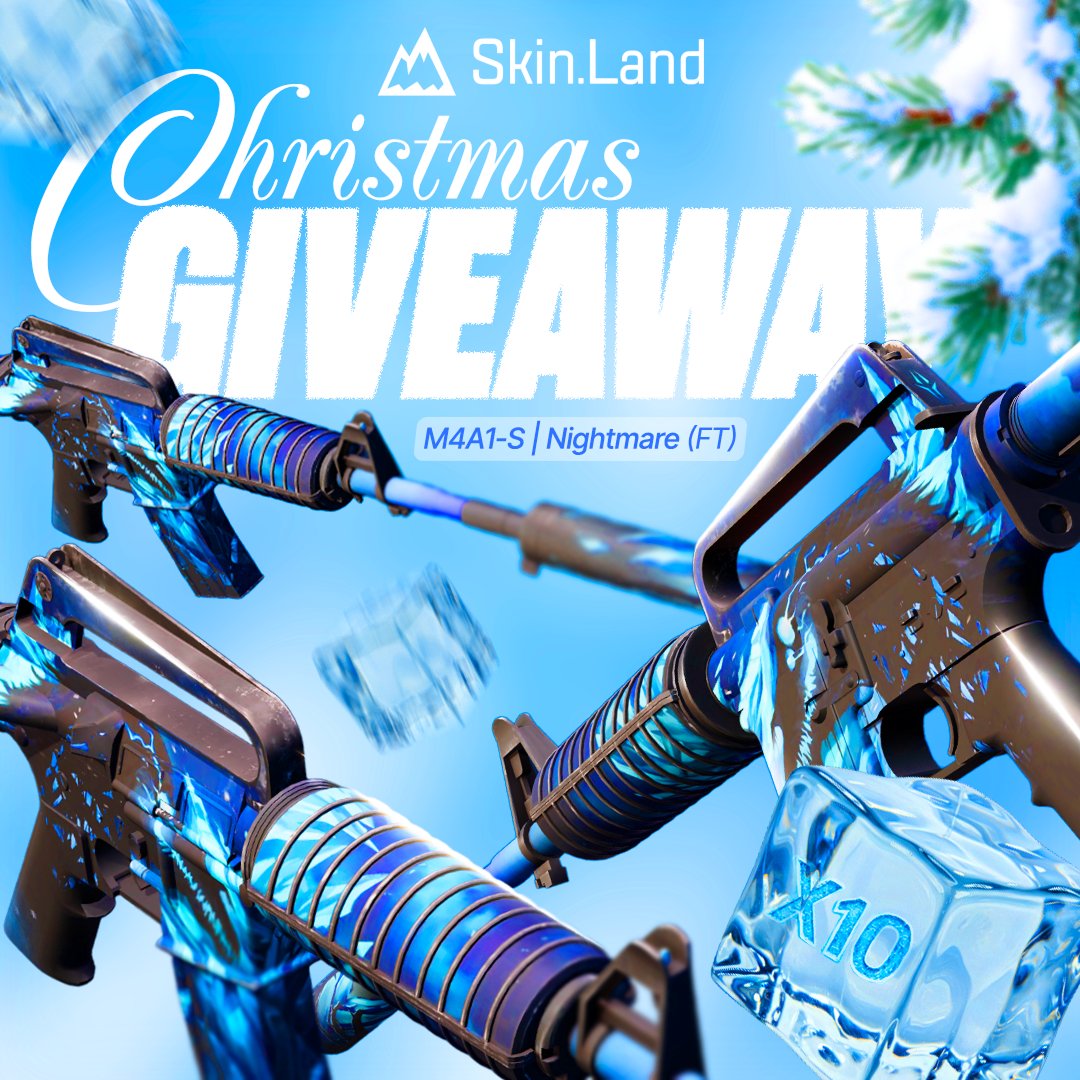 🎄Let’s spread some Christmas vibes! 

– Follow <a href="/SkinLand_market/">Skin.Land</a>
– Like and RT
– Tag a friend you wish to see win 🎁

And in a few days 5 random participants + the friends they tag (10 winners total) will each receive M4A1-S | Nightmare (Field-Tested)

A small gift, warm vibes,