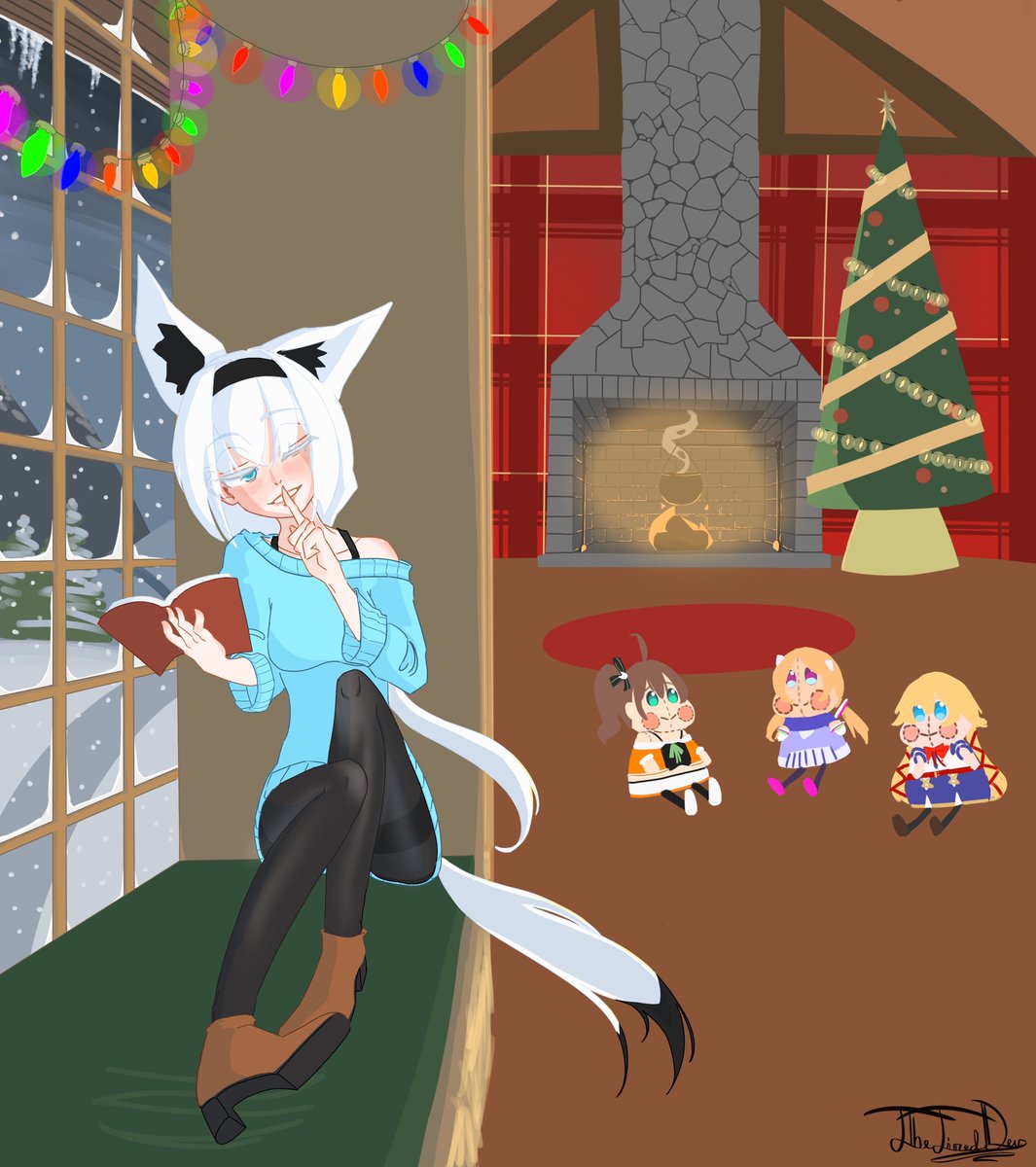 A Secret Santa piece I made. I'd like to share it with you all as well. #絵フブキ