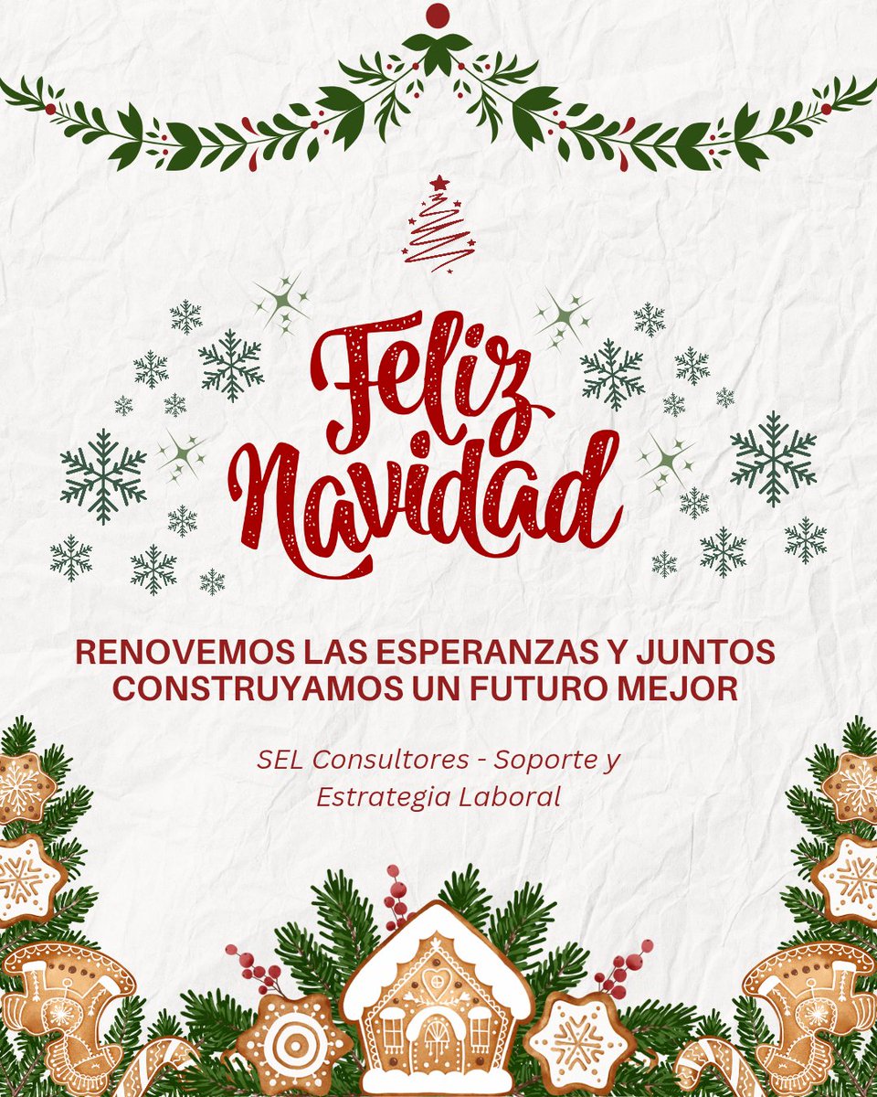 🎄𝑭𝒆𝒍𝒊𝒛 𝑵𝒂𝒗𝒊𝒅𝒂𝒅🎄

✨Desde SEL Consultores - Soporte y Estrategia Laboral les deseamos una muy feliz navidad 

🧑‍🎄Renovemos las esperanzas y juntos construyamos un futuro mejor 

#navidad #2025 #esperanzas #futuro #sel