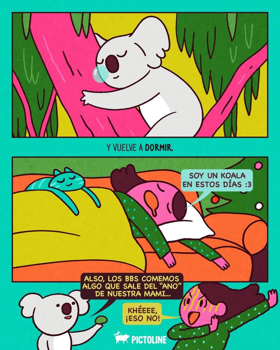 pictoline's tweet image. Si en estas fechas tu único plan es comer, dormir, comer, dormir… ¡Felicidades: eres un koala! 🐨🎄

#koala #feliznavidad #navidad #recalentado #dormir #comer #koalalife #animales #ciencia #pictoline