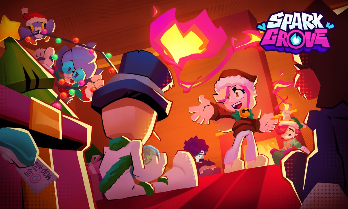 Did you enjoy your Holiday gifts? 🎄✨ 

The charmers are unwrapping all sorts of holiday magic... but keep an eye on those! 👀
 
#SparkGrove #IndieDev #GameDev