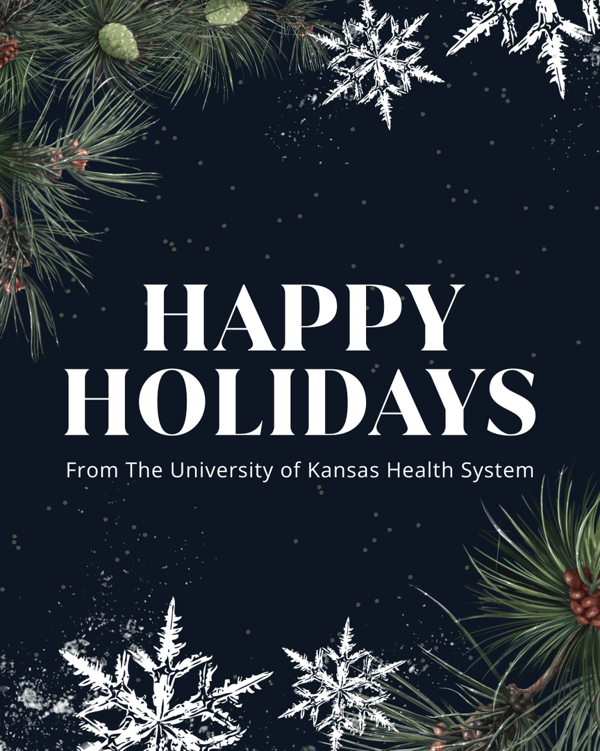 KUFacialPlastic's tweet photo. From all of us at The University of Kansas Health System, we wish you a holiday season filled with warmth, beauty, and joyful moments with loved ones. 💛 https://t.co/FQ9sLsuiBz