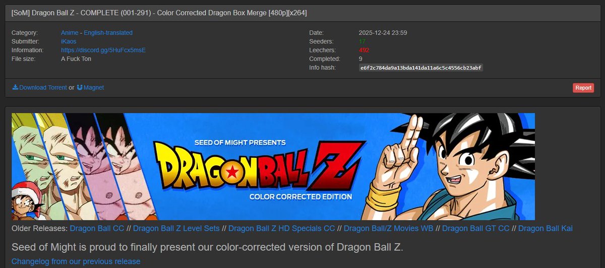 Woodlandbuckle's tweet image. DBZ HAS FINALLY BEEN COLOR CORRECTED

Here's a thread explaining why this is the peakest to ever peak