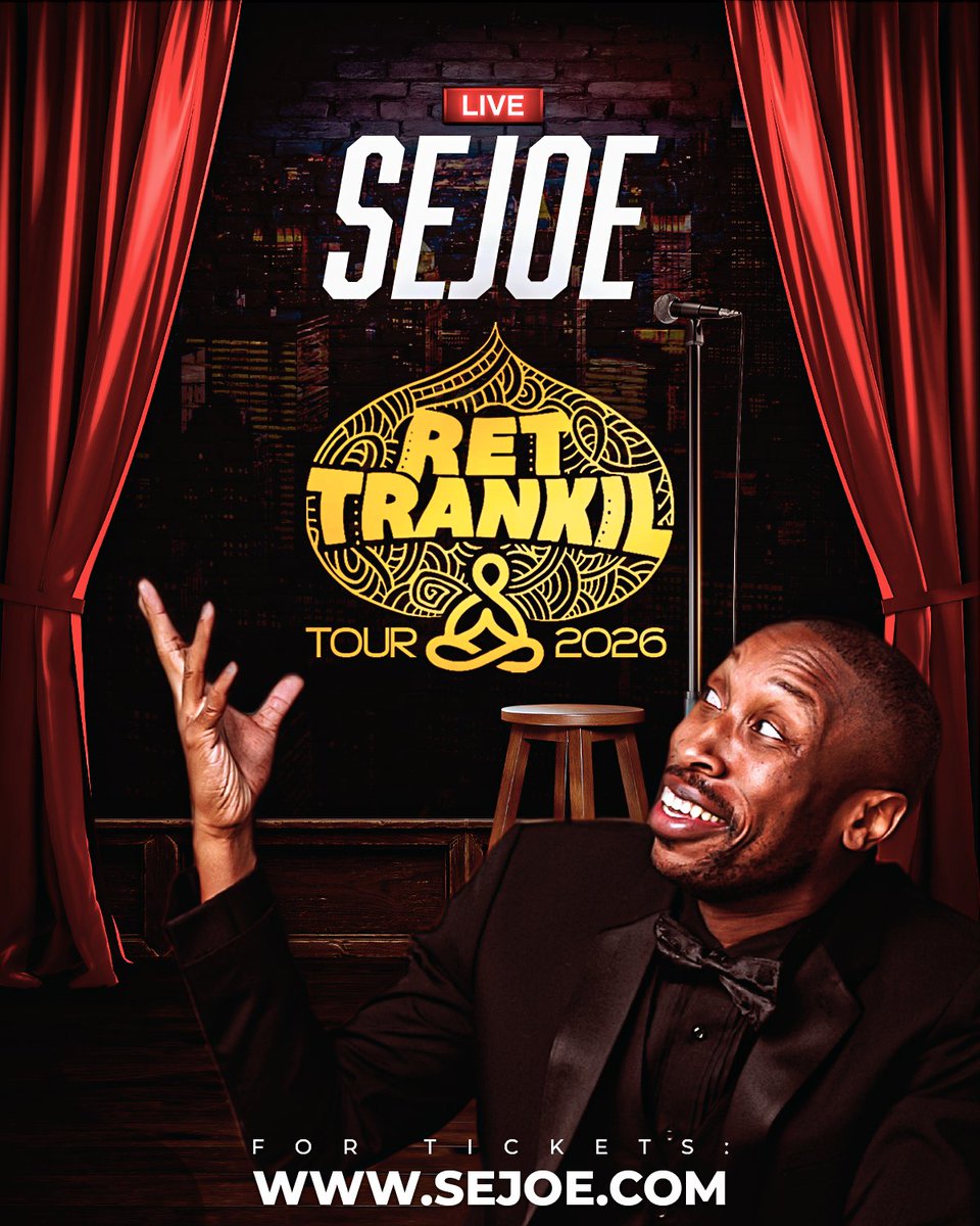 Se_Joe's tweet image. RET TRANKIL 2026 TOUR is on! Drop your city below and I'll let you know if I'm coming 😝 👉🏾 get tickets: sejoe.com