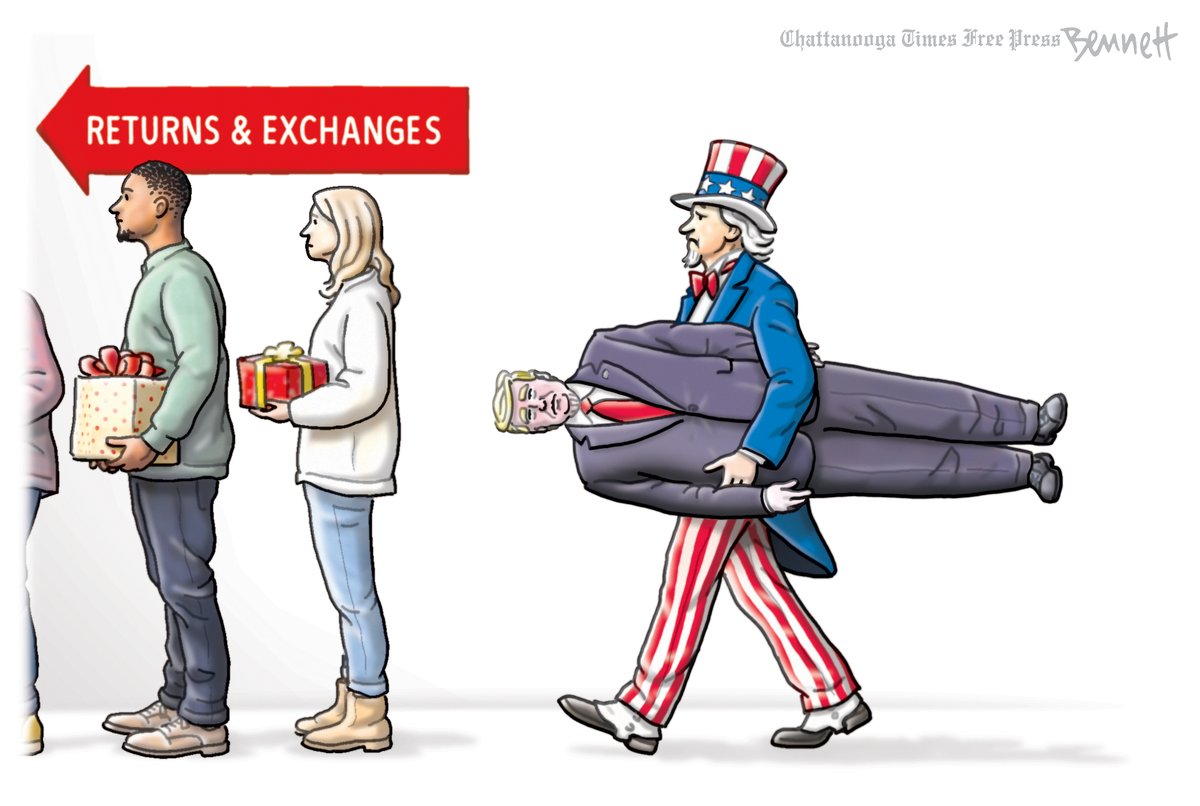 12/26/2025- Returns &amp; Exchanges #Christmas #Christmas2025 #Trump #TrumpPolls #WorstPresidentEver timesfreepress.com/news/2025/dec/…