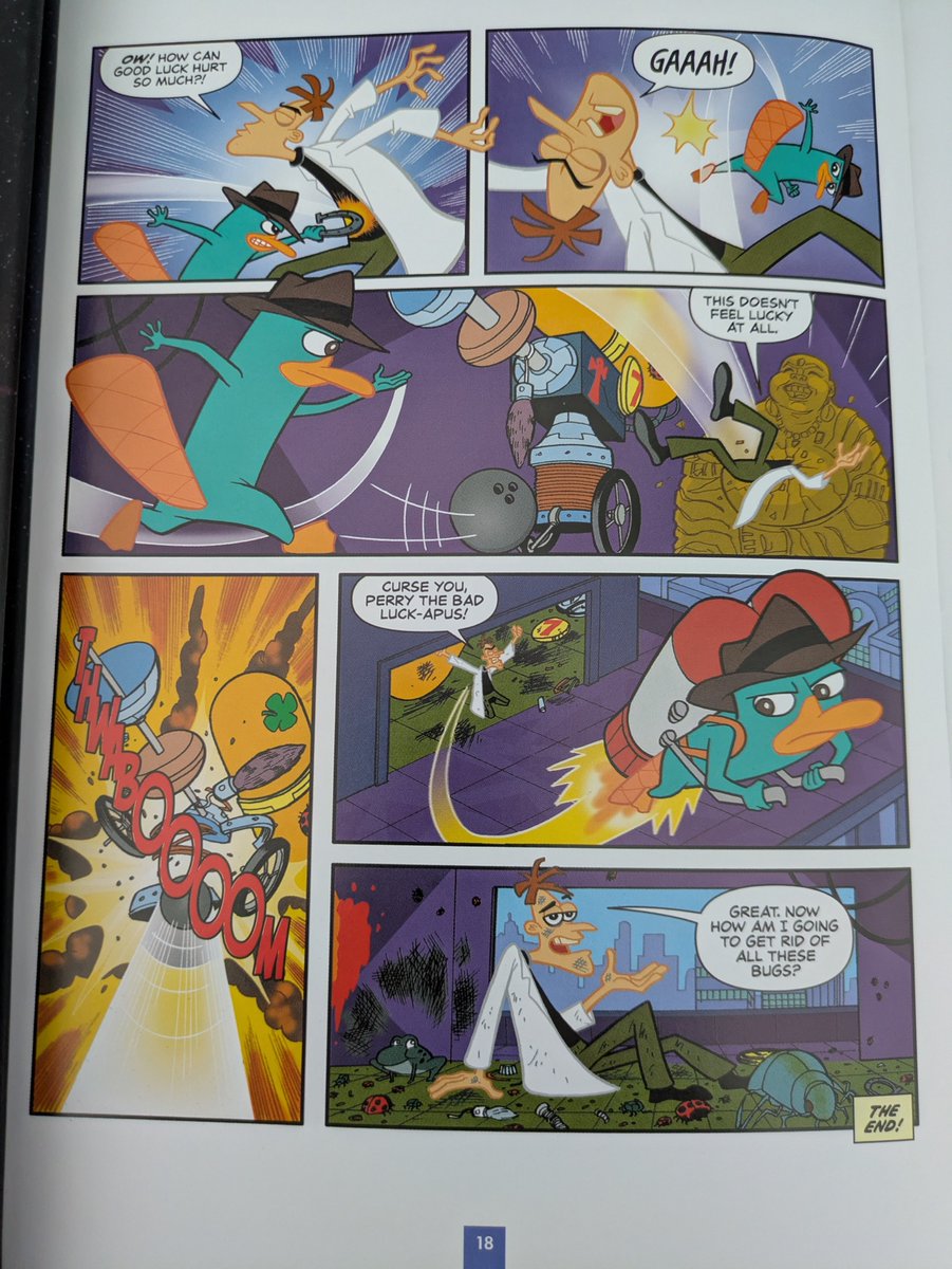 PnF_Comic_Posts's tweet photo. Day 129 - Superstition (Part 5) [Vol 4 P 18]

We close out with Perry foiling the luck-based scheme, and Doof... with a variety of bugs that aren't ladybugs, plus a frog. I wonder which ones actually bring luck? 🤔

#phineasandferb #perrytheplatypus #agentp #doofenshmirtz https://t.co/A0tQaEgSJn