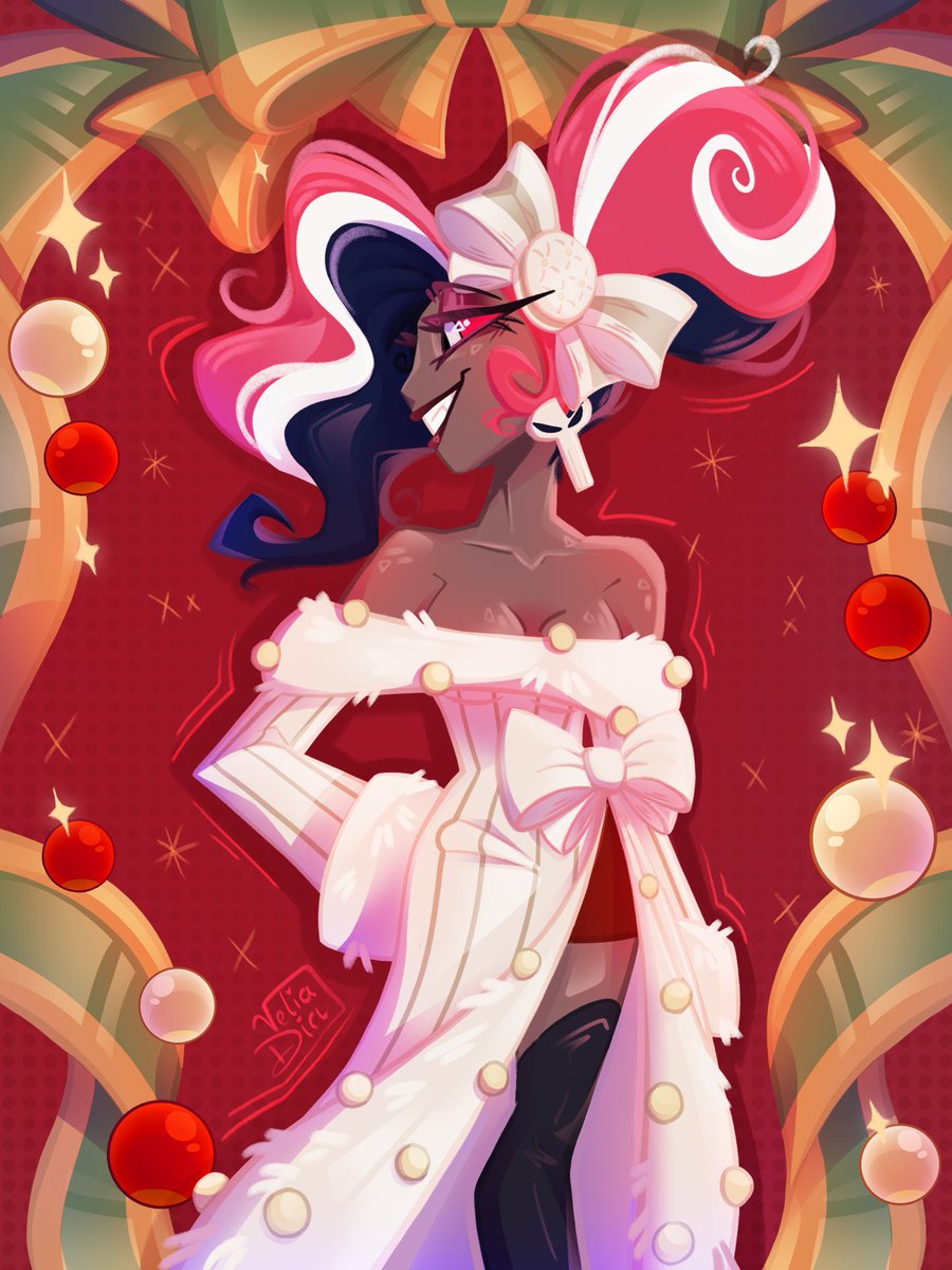 Merry Sinsmas! 💖

#hazbinhotel #hazbinhotelvelvette #velvette #vivziepop #hazbinhotelfanart