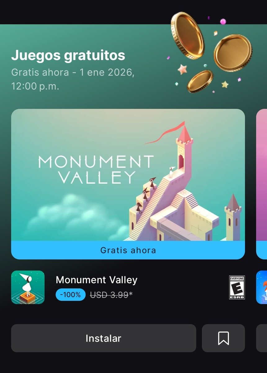 Juego gratuito de epic game mobile monument valley 1 y 2