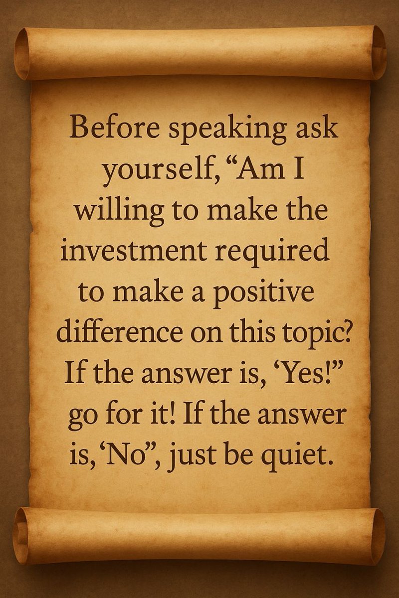 CoachGoldsmith's tweet photo. Ask yourself this question before speaking. It will keep you focused on making a positive difference - not just proving how smart or right you are.

Life is good.
Marshall https://t.co/EsbY8oTMGS