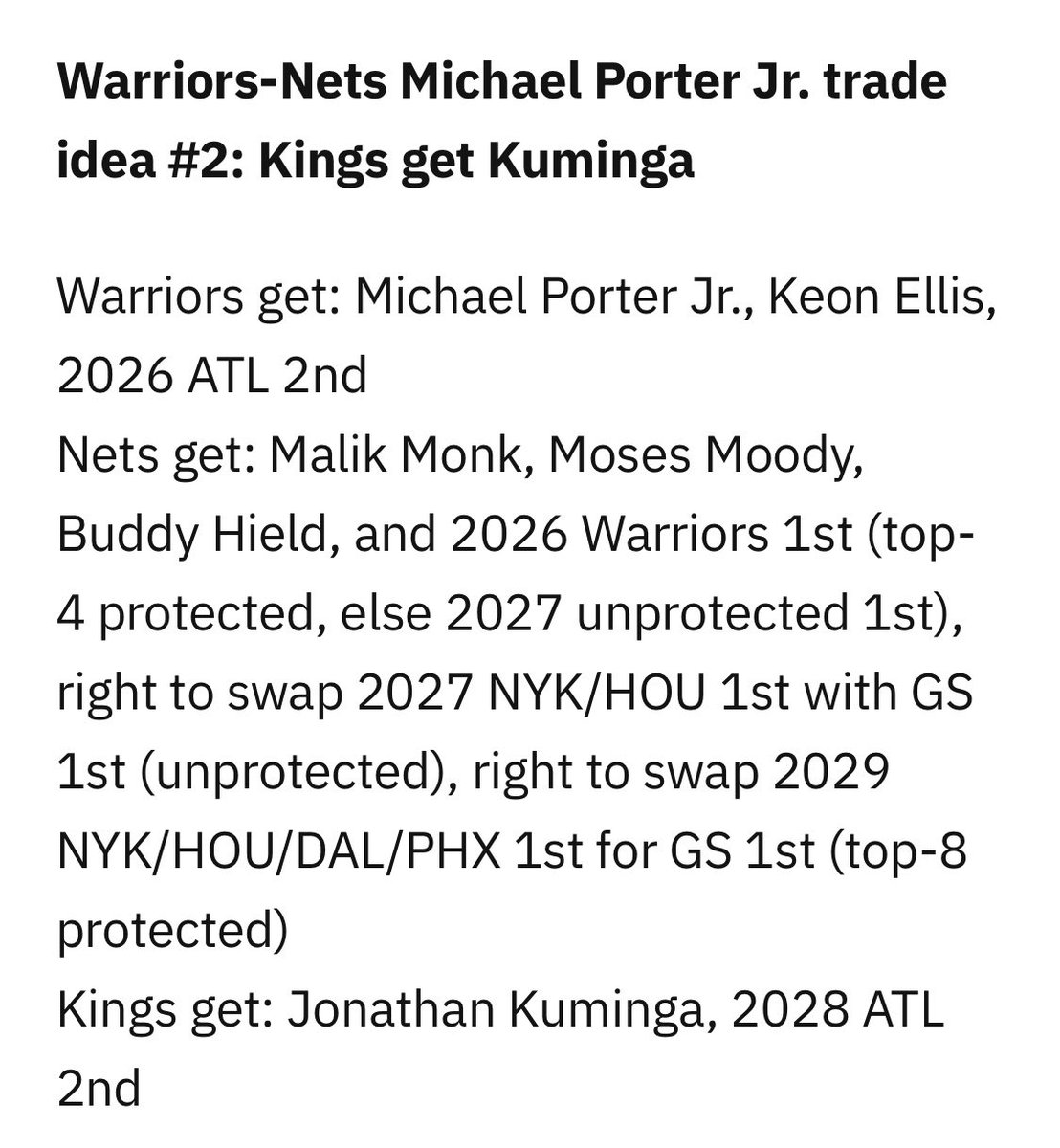 nikotaughtyou's tweet image. Seem like the two most likely trades