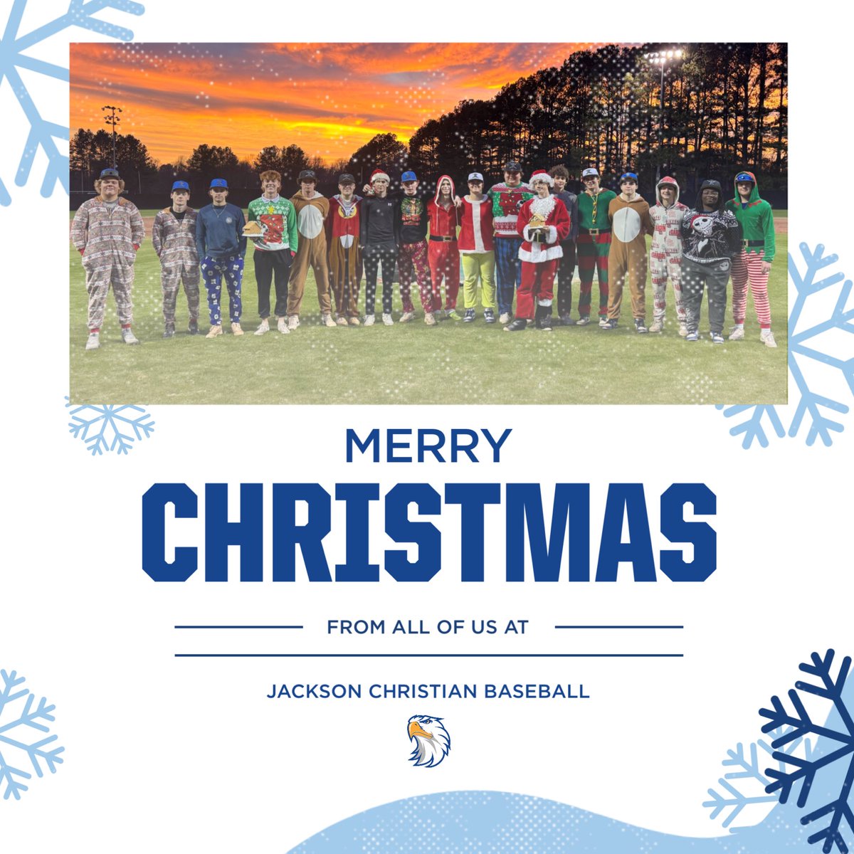 JCS_Baseball's tweet image. Merry Christmas from Jackson Christian Baseball!
