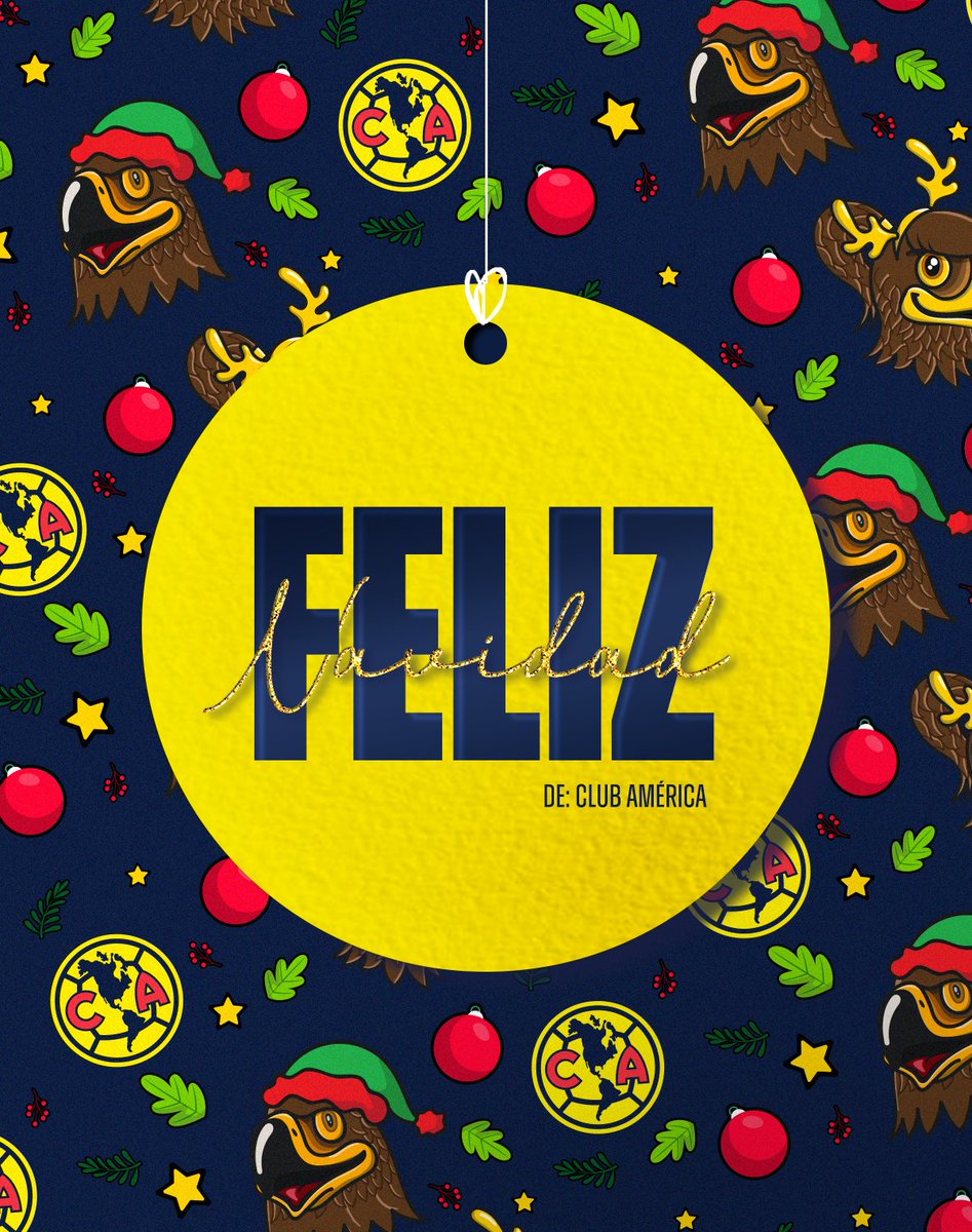 ¡Les deseamos una Feliz Navidad, Águilas! Nuestros mejores deseos para ustedes 💙💛