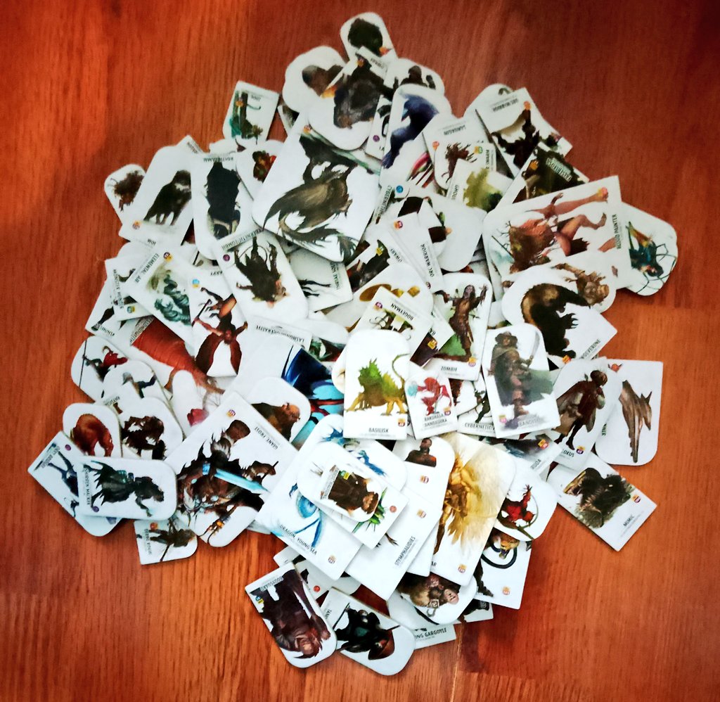 Joyous Yule-Tile Season!😉 Preparing to pass forward a few Street Finds! These 80+ ties found me &amp; used them as an imaginative Animal Oracle deck. The stack of Addams Family cards is incomplete Both need to go to better homes! #corvusstreetfinds #animaloraclecards #SeasonsGivings