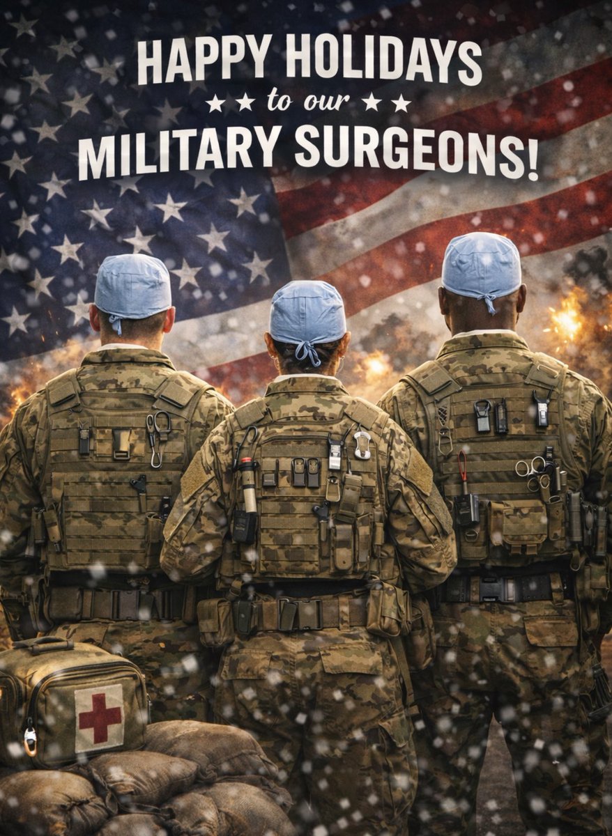 ExcelsiorSurg's tweet image. Wishing all of our military surgeons near and far, deployed or in country, on call or at home, a very Happy Holidays!

#militarysurgery #militarysurgeon #armysurgery #airforcesurgery #navysurgery #excelsiorsurgicalsociety #happyholidays