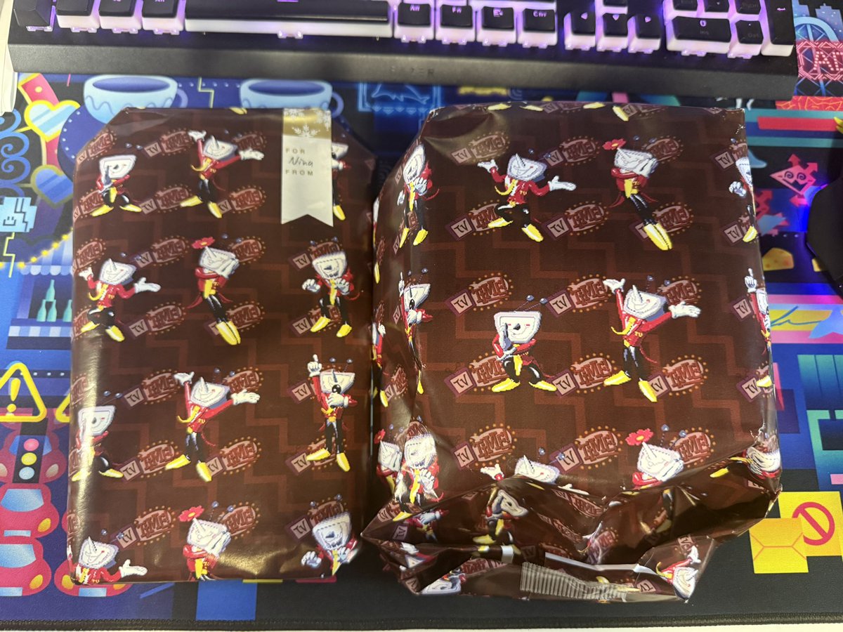 my friend made custom wrapping paper holy shit look at this
